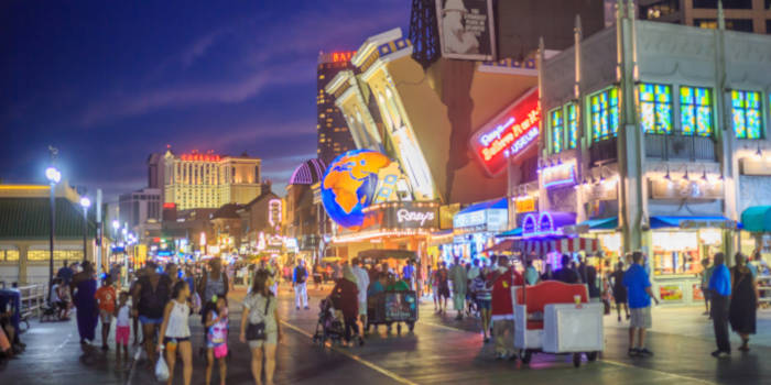 The Boardwalk in Atlantic City.